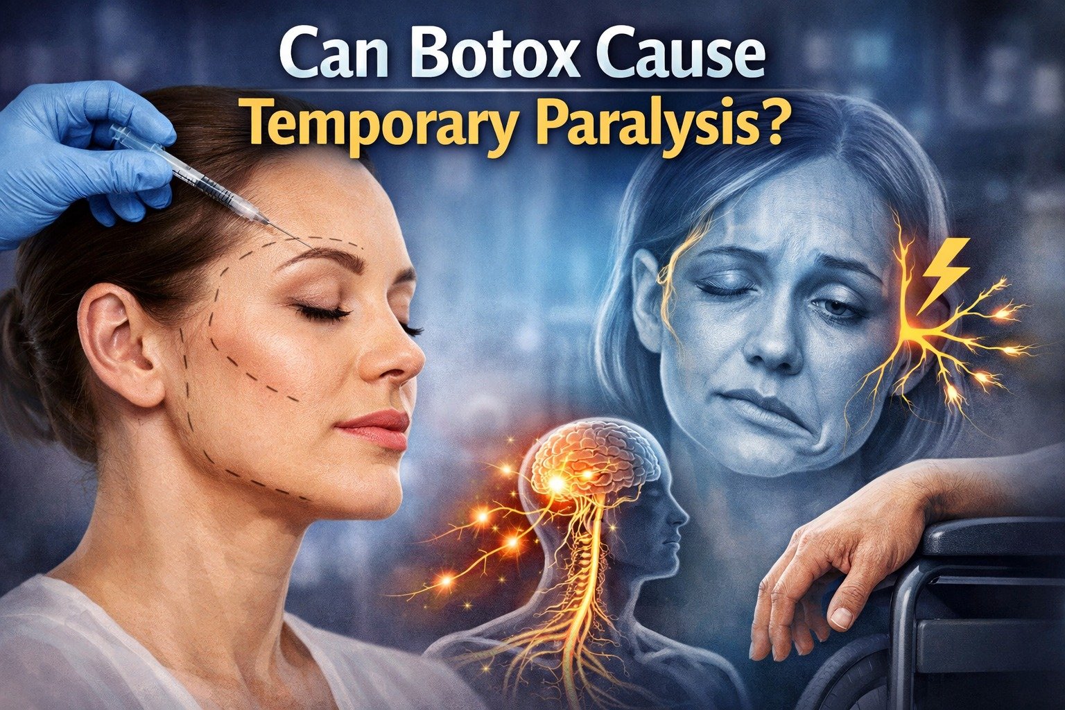 Can Botox cause temporary paralysis?